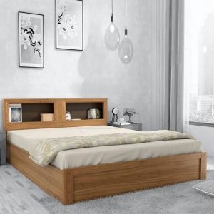 تخت دو نفره رنگ چوب